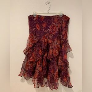 Ralph Lauren Ruffled Magenta Skirt